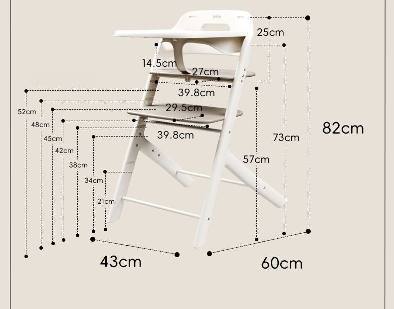 3-in-1 Convertible High Chair - Adjustable Feeding Seat & Play Table for Toddler