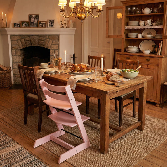 Premium Solid Birch Chair — Eco-Friendly Height Adjustable Wooden Seat for Dining & Study Designed to Grow with Your Child