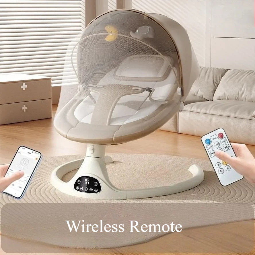 Electric Baby Rocker - Soothing Swing Bassinet with Music and Motion for Newborns