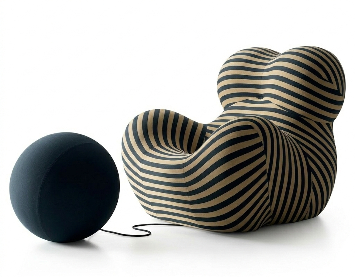 Modernist Hug Sofa Chair — Timeless Sculptural Design for Everyday Living