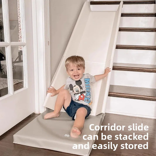Indoor Transformable Stair Slide – No Assembly Required Safe Play Slide for Bedroom & Home Use