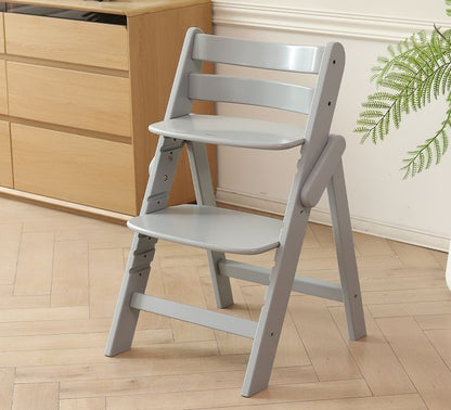 Premium Wood Chair—Sturdy Beech High Chair with Adjustable Height Safe Baby Dining & Sitting Support for Home