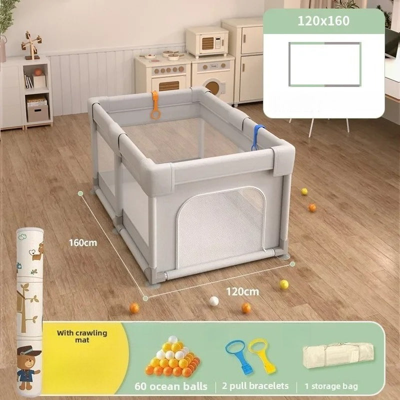 Foldable Baby Playpen - Non-Toxic Indoor Safety Fence & Toddler Activity Area