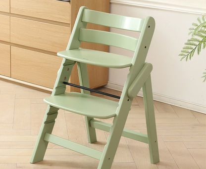 Premium Wood Chair—Sturdy Beech High Chair with Adjustable Height Safe Baby Dining & Sitting Support for Home