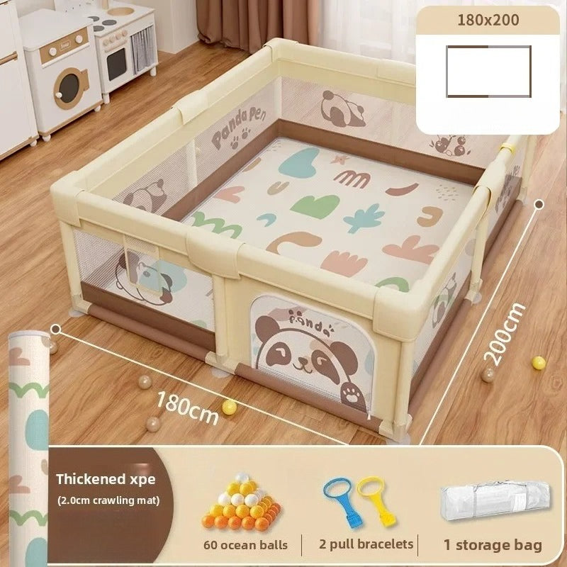 Foldable Baby Playpen - Non-Toxic Indoor Safety Fence & Toddler Activity Area