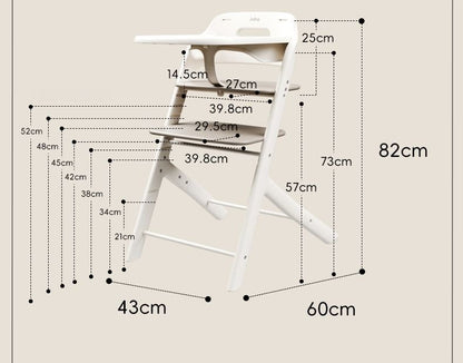 3-in-1 Convertible High Chair - Adjustable Feeding Seat & Play Table for Toddler