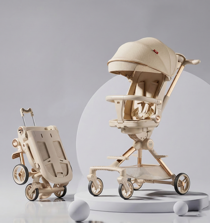 High Landscape Stroller—Lightweight Foldable Double Directional Design Suitable for Sitting or Lying