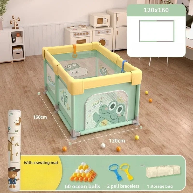 Foldable Baby Playpen - Non-Toxic Indoor Safety Fence & Toddler Activity Area