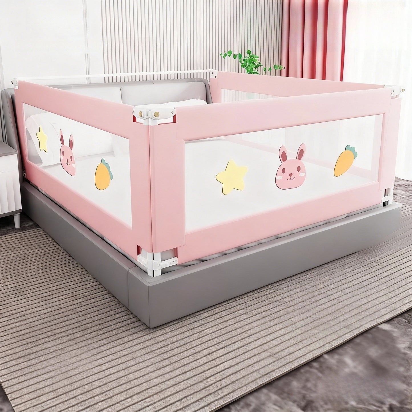 Universal Baby Bed Rail Guard - Reinforced Anti-Fall Barrier with Easy Installation