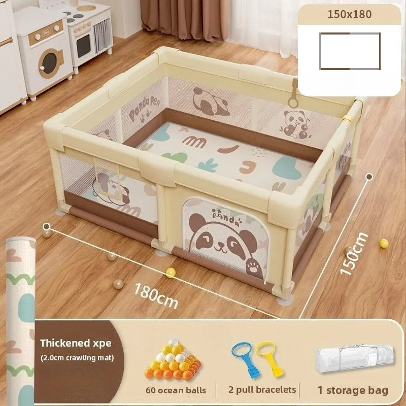 Foldable Baby Playpen - Non-Toxic Indoor Safety Fence & Toddler Activity Area