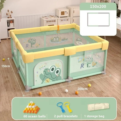 Foldable Baby Playpen - Non-Toxic Indoor Safety Fence & Toddler Activity Area