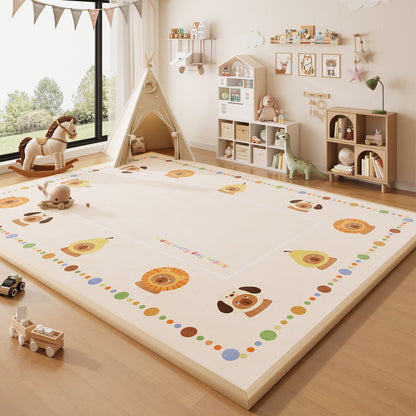 Wipeable Cartoon Play Mat - Waterproof Easy-Clean Play Mat for Baby Crawling