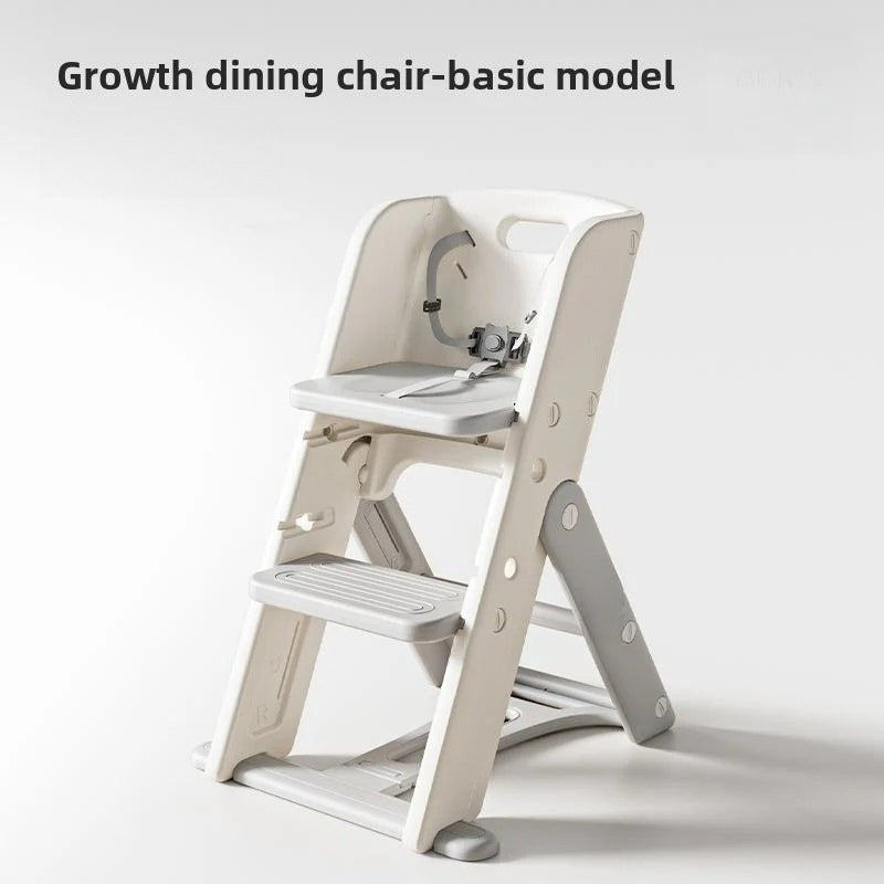 Adjustable High Chair - Portable Growth Seat for Dining and Study with Safe Anti-Tip Design