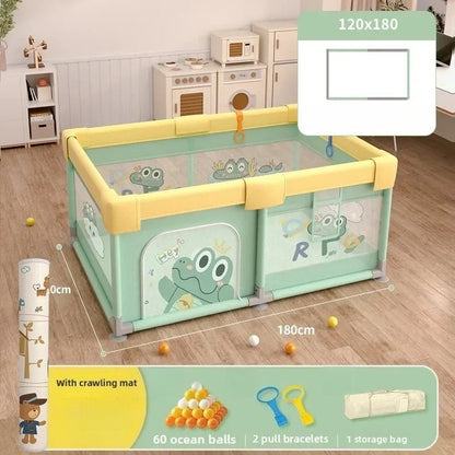 Foldable Baby Playpen - Non-Toxic Indoor Safety Fence & Toddler Activity Area