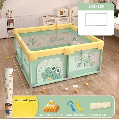 Foldable Baby Playpen - Non-Toxic Indoor Safety Fence & Toddler Activity Area