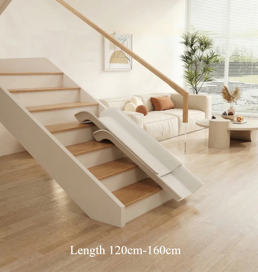 Indoor Transformable Stair Slide – No Assembly Required Safe Play Slide for Bedroom & Home Use