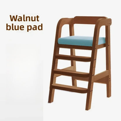 Solid Wood High Chair – Ergonomic Architecture for Toddlers and Adults