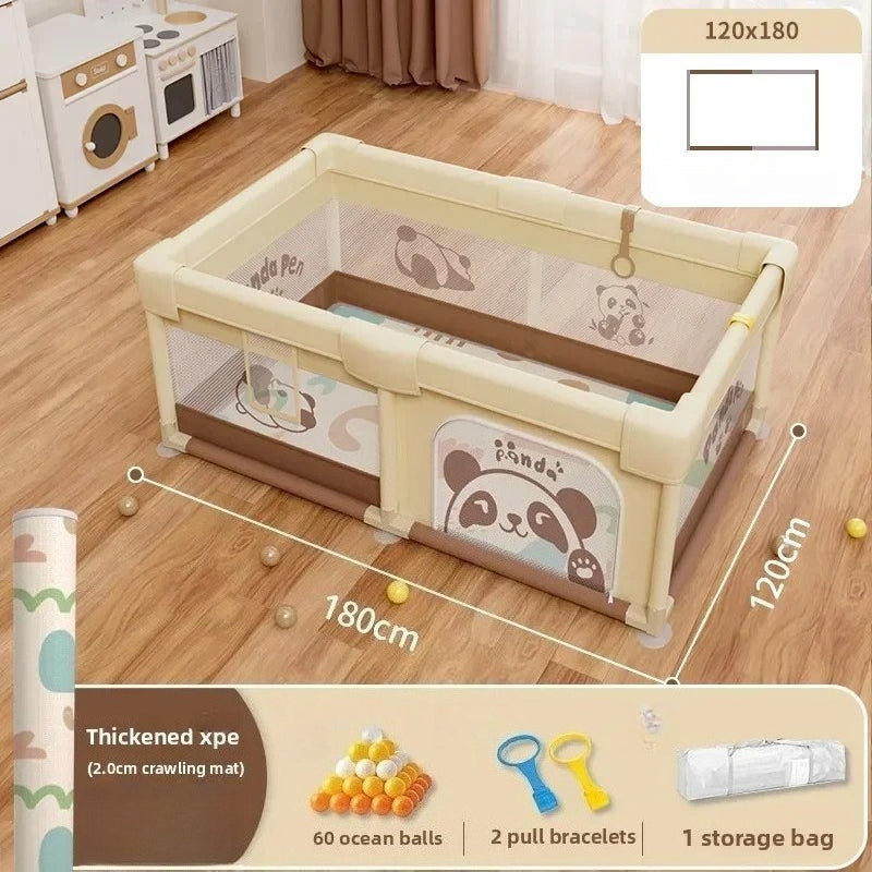 Foldable Baby Playpen - Non-Toxic Indoor Safety Fence & Toddler Activity Area