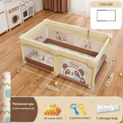 Foldable Baby Playpen - Non-Toxic Indoor Safety Fence & Toddler Activity Area