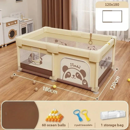 Foldable Baby Playpen - Non-Toxic Indoor Safety Fence & Toddler Activity Area