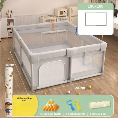 Foldable Baby Playpen - Non-Toxic Indoor Safety Fence & Toddler Activity Area
