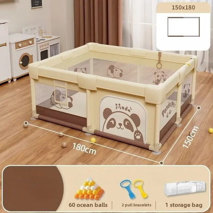 Foldable Baby Playpen - Non-Toxic Indoor Safety Fence & Toddler Activity Area