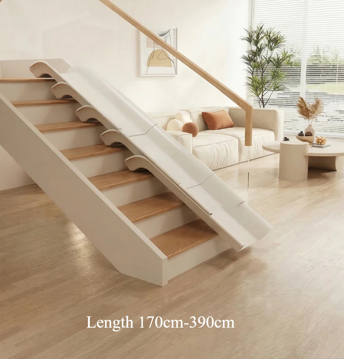 Indoor Transformable Stair Slide – No Assembly Required Safe Play Slide for Bedroom & Home Use