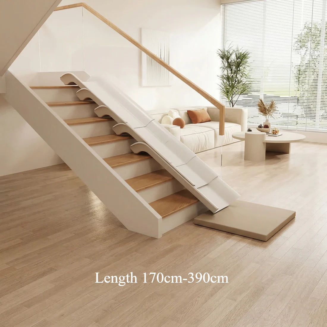 Indoor Transformable Stair Slide – No Assembly Required Safe Play Slide for Bedroom & Home Use