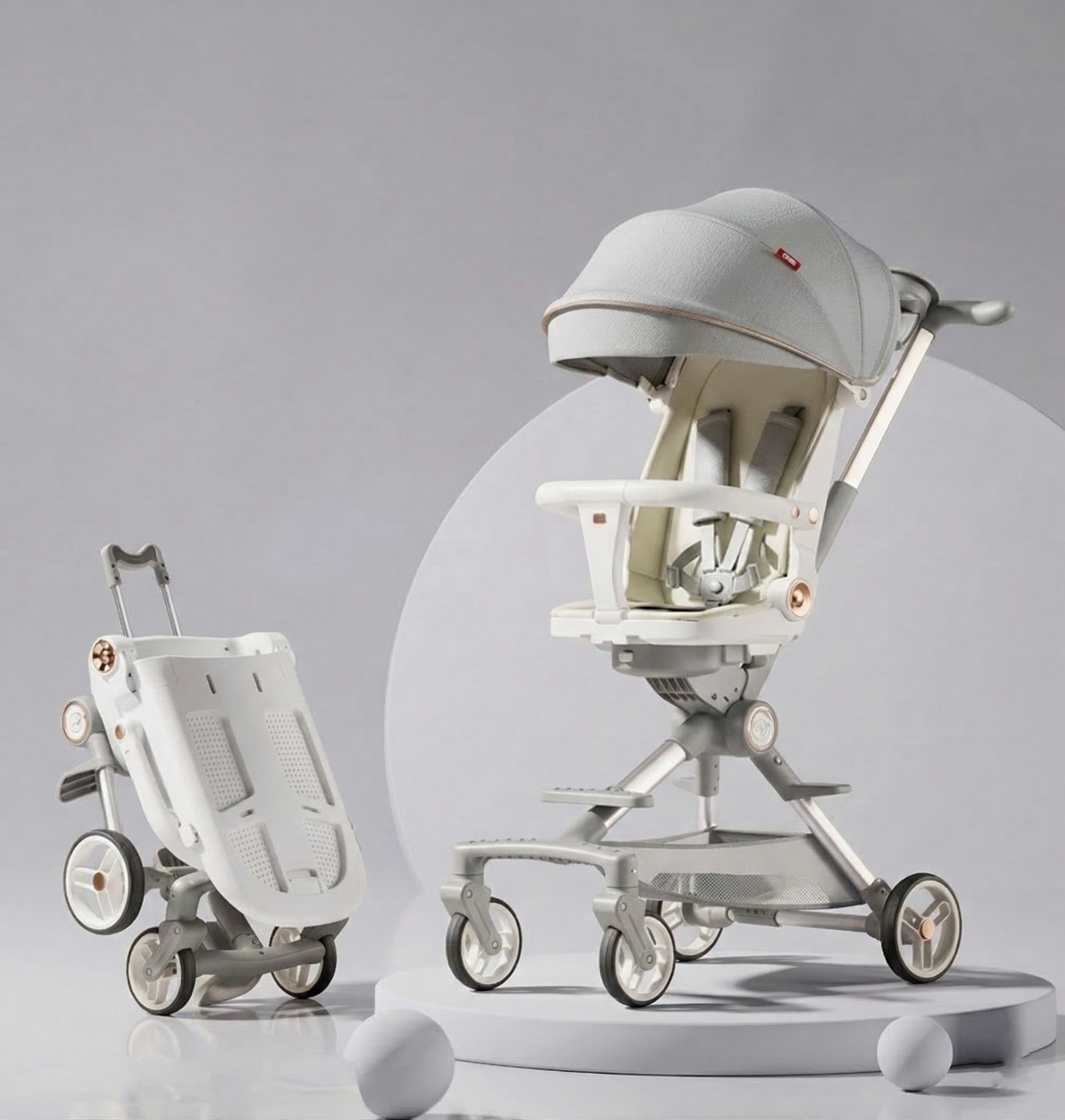 High Landscape Stroller—Lightweight Foldable Double Directional Design Suitable for Sitting or Lying