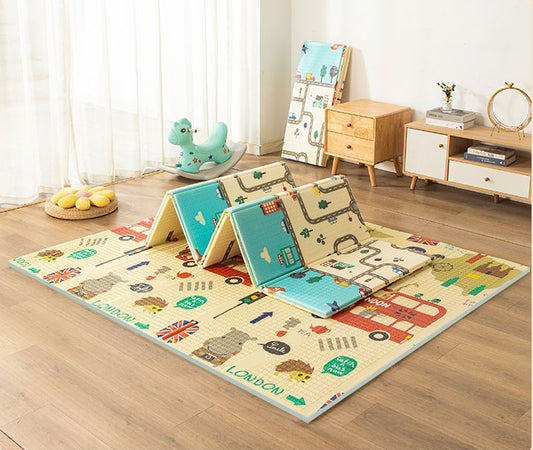 Foldable XPE Play Mat - Extra Thick Non-Toxic Baby Crawling Pad Waterproof & Anti-Slip Floor Mat for Living Room