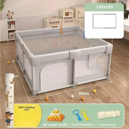 Foldable Baby Playpen - Non-Toxic Indoor Safety Fence & Toddler Activity Area