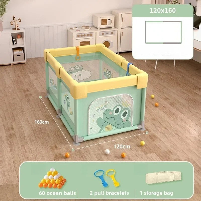 Foldable Baby Playpen - Non-Toxic Indoor Safety Fence & Toddler Activity Area