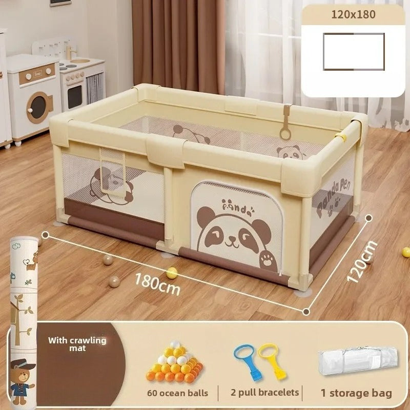 Foldable Baby Playpen - Non-Toxic Indoor Safety Fence & Toddler Activity Area