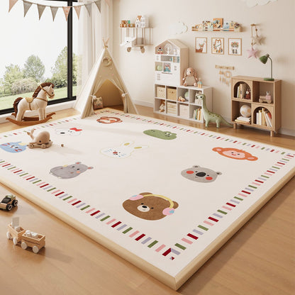 Wipeable Cartoon Play Mat - Waterproof Easy-Clean Play Mat for Baby Crawling