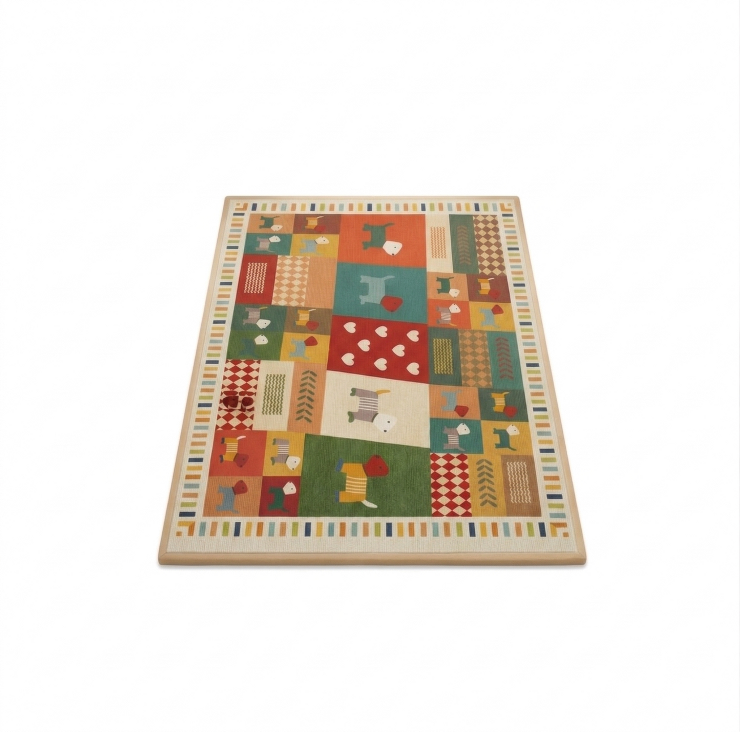 Wipeable Cartoon Play Mat - Waterproof Easy-Clean Play Mat for Baby Crawling