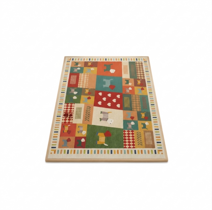 Wipeable Cartoon Play Mat - Waterproof Easy-Clean Play Mat for Baby Crawling