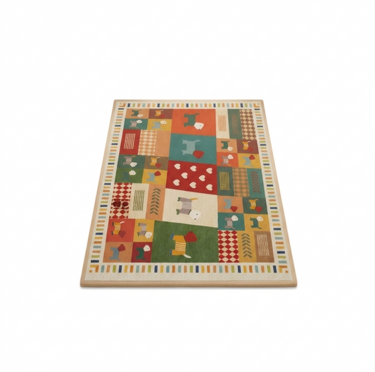 Wipeable Cartoon Play Mat - Waterproof Easy-Clean Play Mat for Baby Crawling