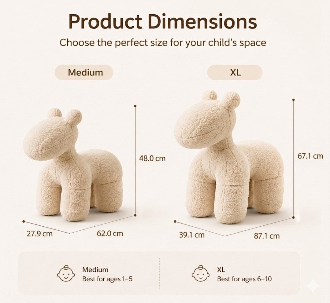 Playful Pony Chair – Adorable Animal Foot Stool for Kids & Home
