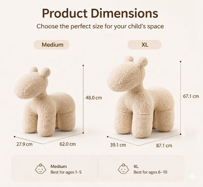 Playful Pony Chair – Adorable Animal Foot Stool for Kids & Home