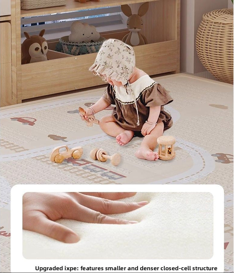 IXPE Foldable Play Mat - Thick Non-Toxic Baby Crawling Pad with Soft Edges