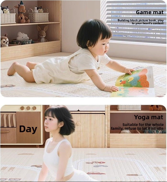 IXPE Foldable Play Mat - Thick Non-Toxic Baby Crawling Pad with Soft Edges