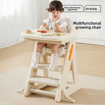 Grow-With-Me High Chair - Adjustable Wooden Seat for Dining & Study