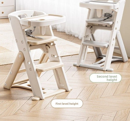 Adjustable High Chair - Portable Growth Seat for Dining and Study with Safe Anti-Tip Design