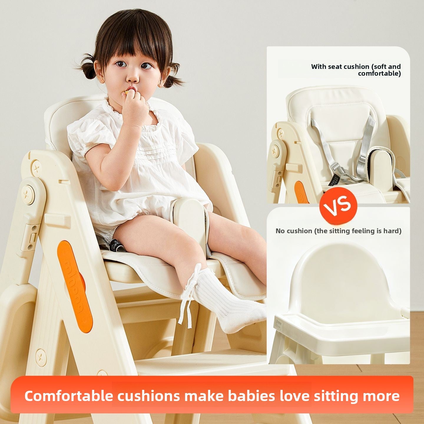 Grow-With-Me High Chair - Adjustable Wooden Seat for Dining & Study