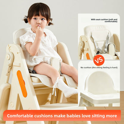 Grow-With-Me High Chair - Adjustable Wooden Seat for Dining & Study