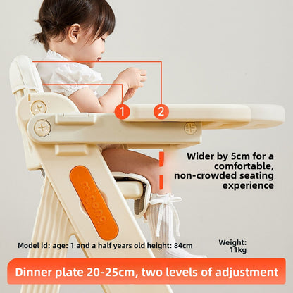 Grow-With-Me High Chair - Adjustable Wooden Seat for Dining & Study