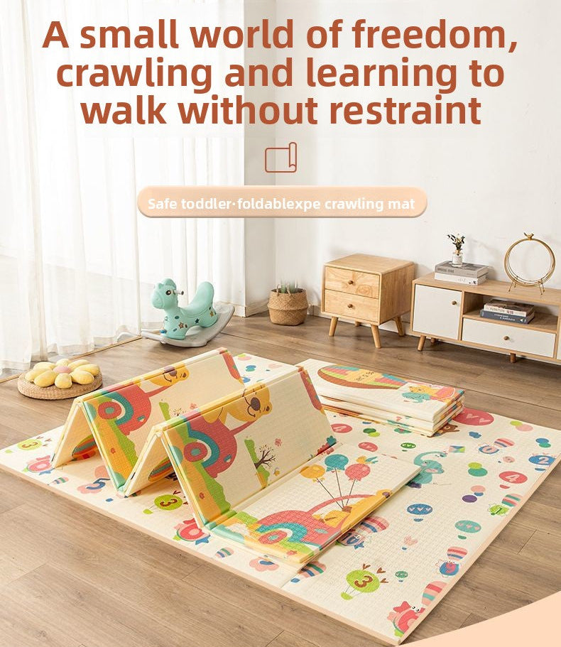 Foldable XPE Play Mat - Extra Thick Non-Toxic Baby Crawling Pad Waterproof & Anti-Slip Floor Mat for Living Room