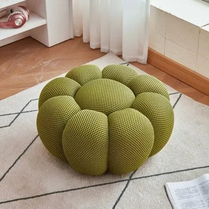 Bloom in Comfort – Pumpkin Puff Swivel Lounge Chair