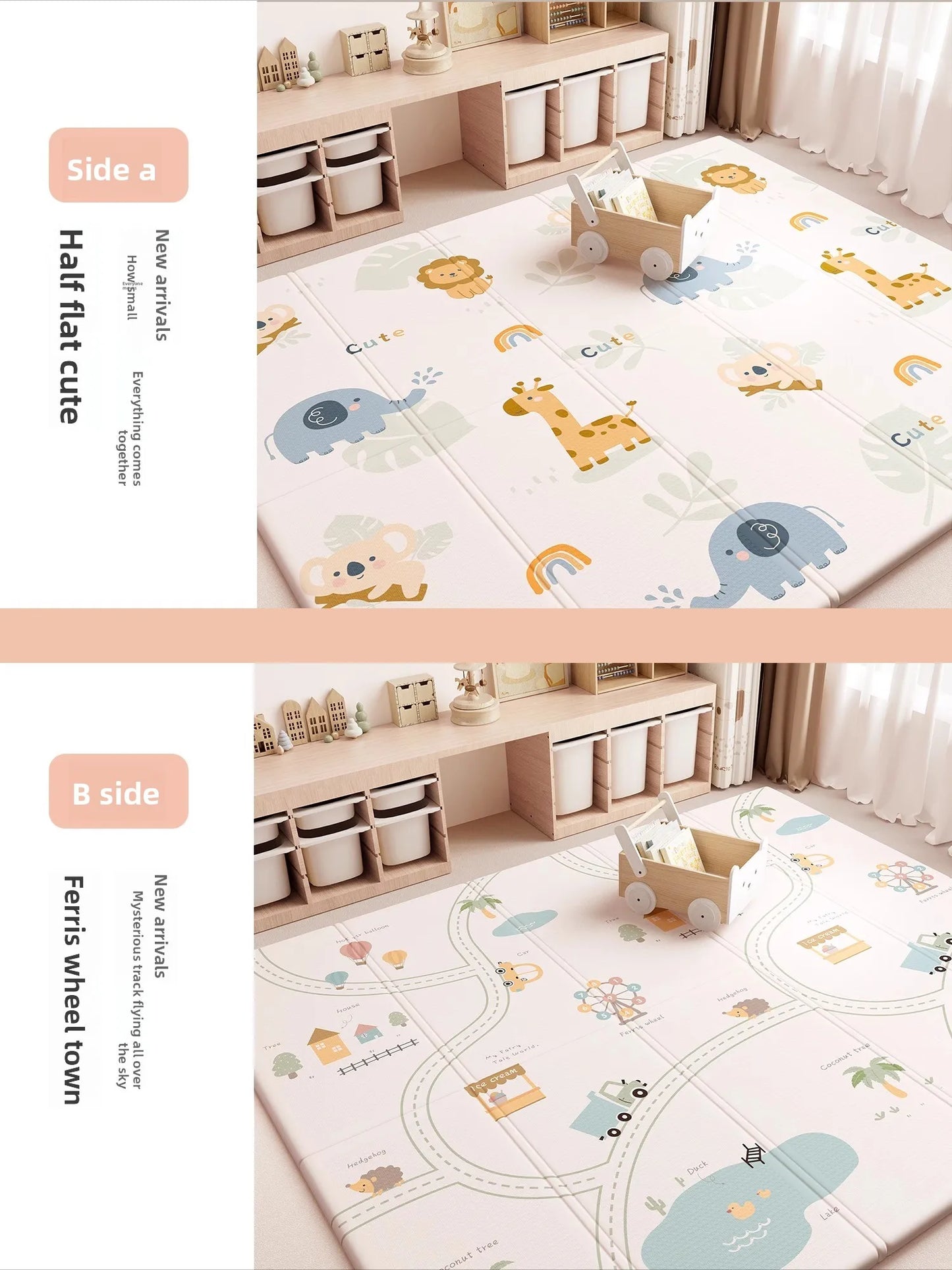 Extra Thick Baby Play Mat  Foldable Non-Toxic Odorless Foam Crawling Mat for Living Room Safe Floor Padding for Kids