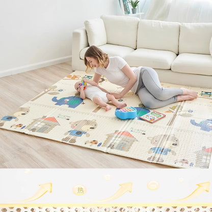 Extra Thick Baby Play Mat  Foldable Non-Toxic Odorless Foam Crawling Mat for Living Room Safe Floor Padding for Kids